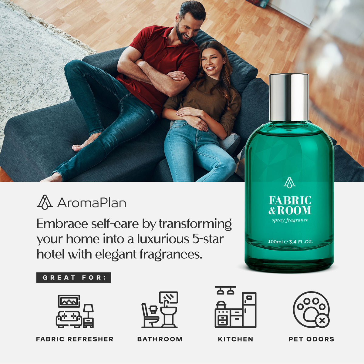 Room Spray Dubai - 3.4 Fl oz (100ml) - AromaPlan