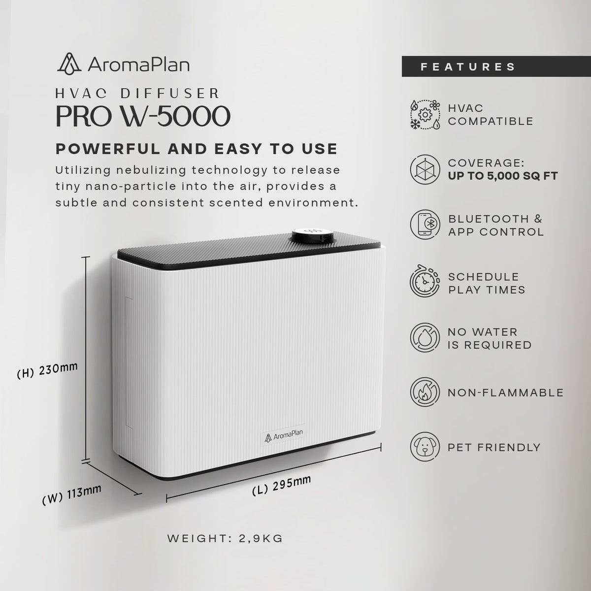 HVAC Scent Diffuser - PRO-W 5000 - AromaPlan