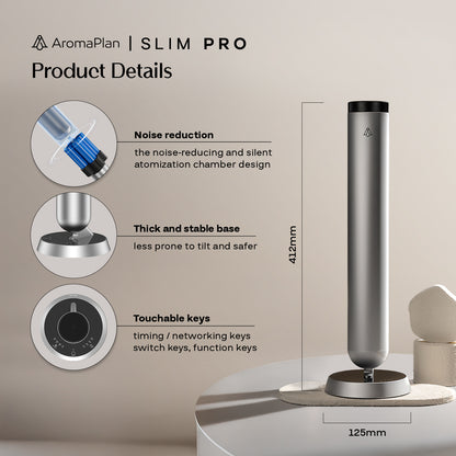 Diffuser Slim PRO - Silver | AromaPlan Fragrance