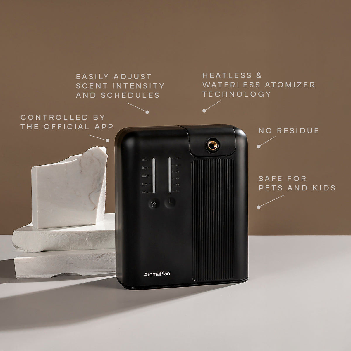 Diffuser AromaPlan Pro Black + 2 Fragrances - Aromaplan
