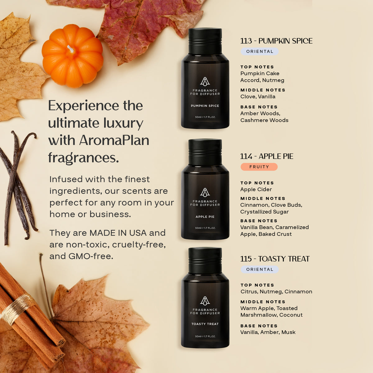 Fall Collection Kit - Kit 3x50ml - AromaPlan